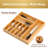Large Bamboo Kitchen Drawer Organizer – 19"x19"