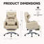 Chaise de bureau pivotante et ergonomique, chaise de bureau en cuir à haut dossier avec support lombaire, siège d'ordinateur inclinable à 155 °-728515984
