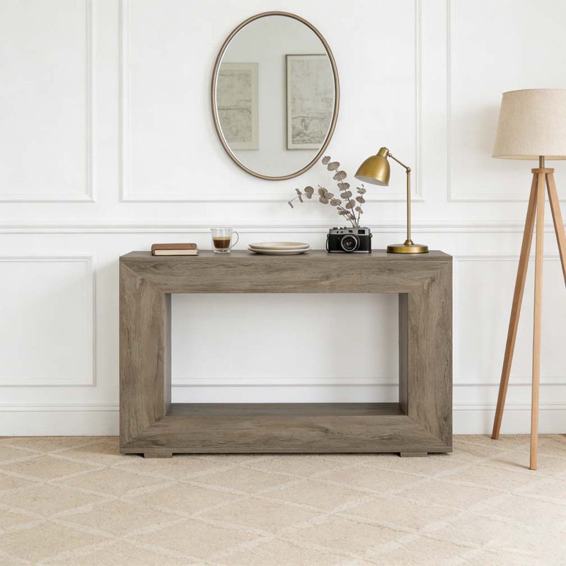 Wood Side Table,Console Table, Gray