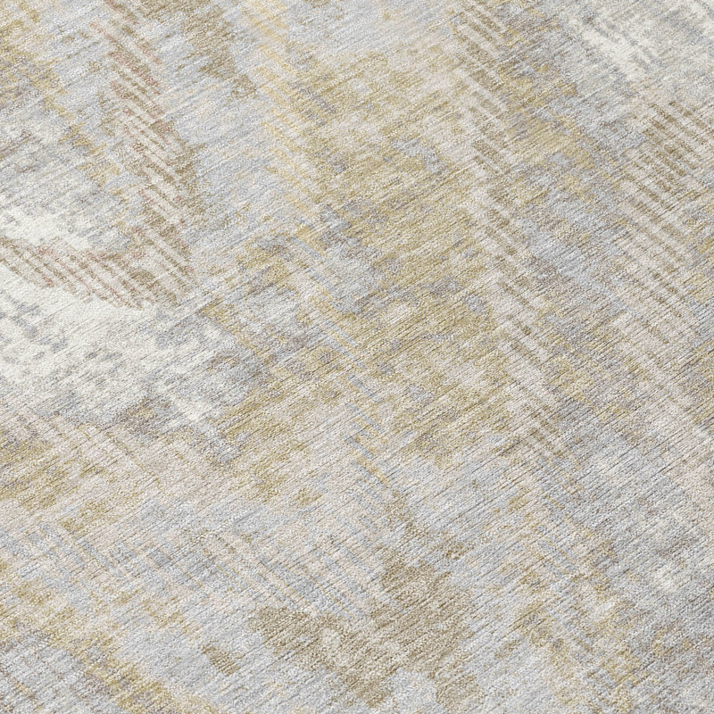 Tapis moderne lavable à la machine intérieur / extérieur ACN2927, Ivoire ivoire, 1 pi 8 po x 2 pi 6 po