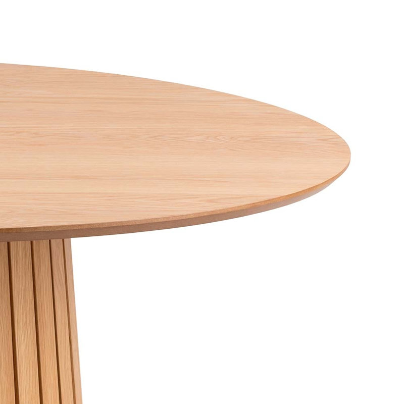 Scot Oak Round Dining Table, Matt Oak