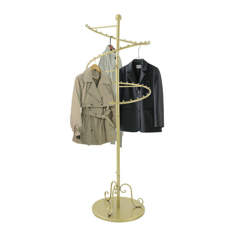 Portant à vêtements en spirale, Doré