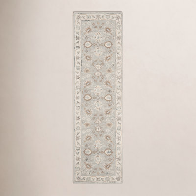 Desmondia Aqua Ivory Hand-Woven Wool Rug