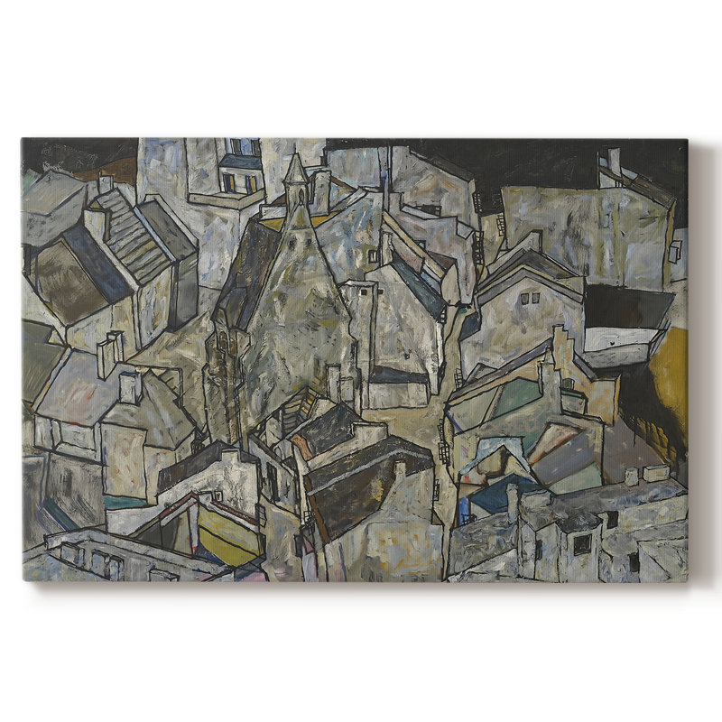 Ville morte III (Fourre-tout III) -Egon Schiele-Toile tendue avec châssis -1911, 24x36