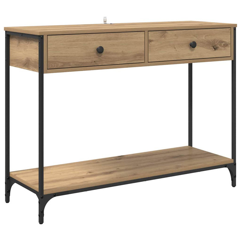 Console Table, 75cm H x 100cm W x 34.5cm D, Artisan Oak