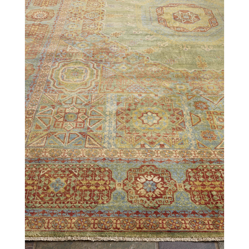 Mamluk Wool Oriental Area Rug, Rectangle 9' x 12'