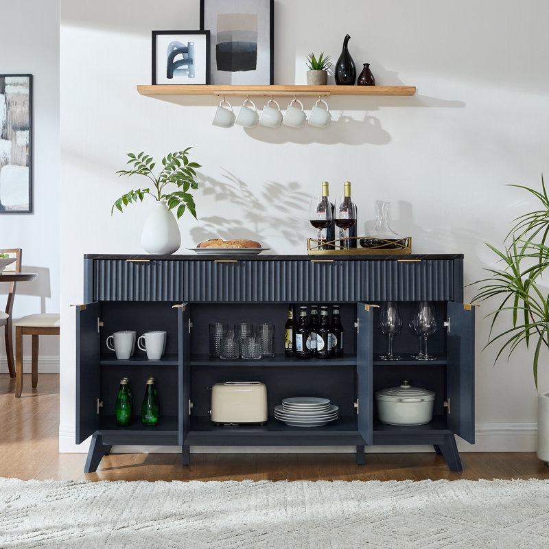 Buffet 60 "avec portes et tablettes, Dark Gray