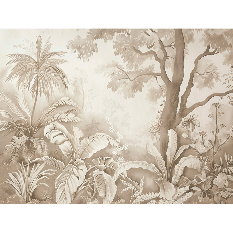 Rideau de douche tropical - décor de salle de bain nature 14177, H 83 po x l 70 po