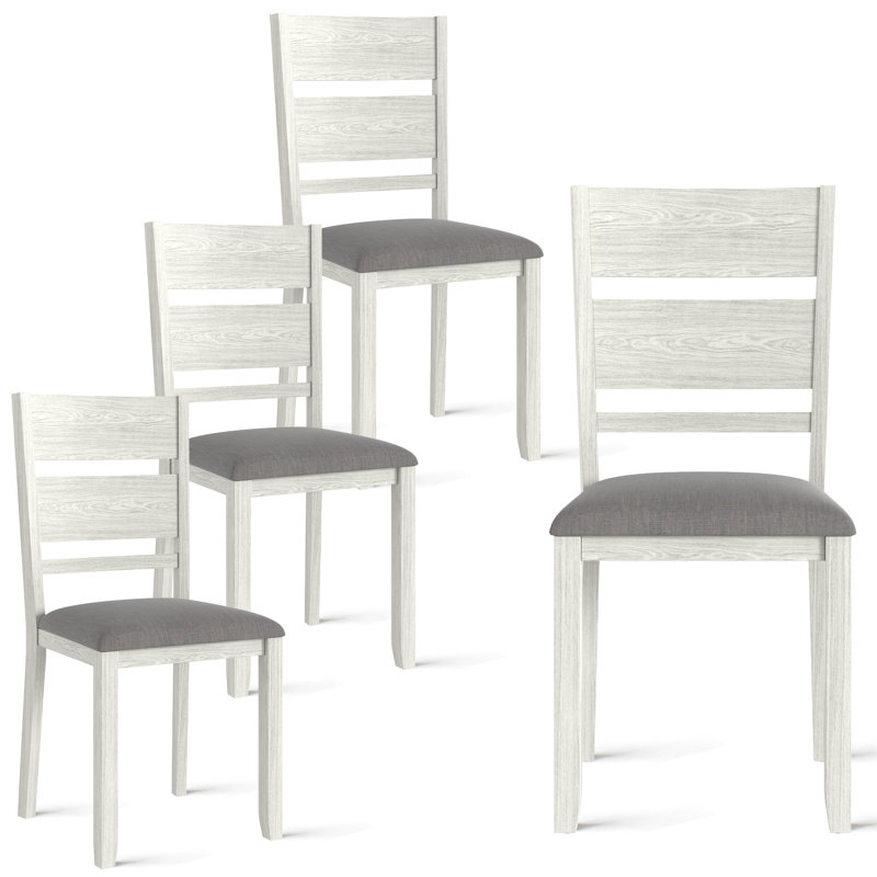 Chaises de salle à manger en bois avec accoudoirs et pieds en bois d'hévéa, 4