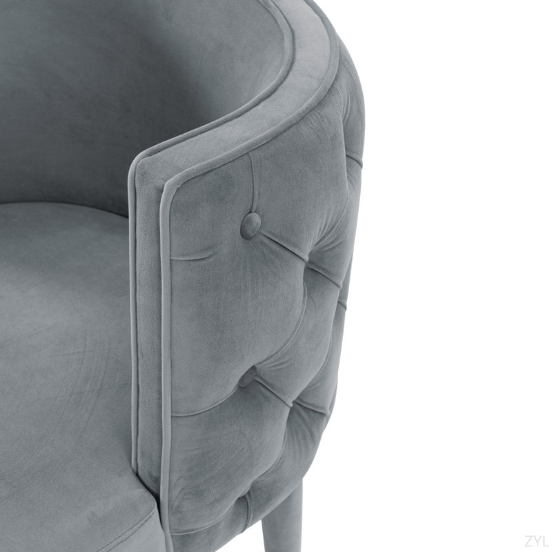Chaise Velvet Comfort, Gris, Or / Gris