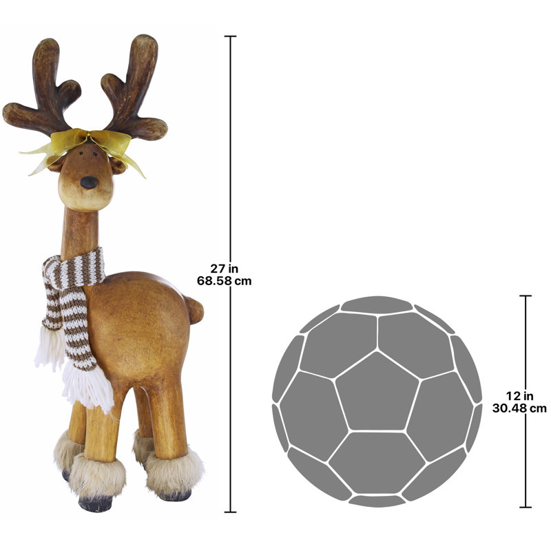 Santa's Second Team Zoey Reindeer Statue