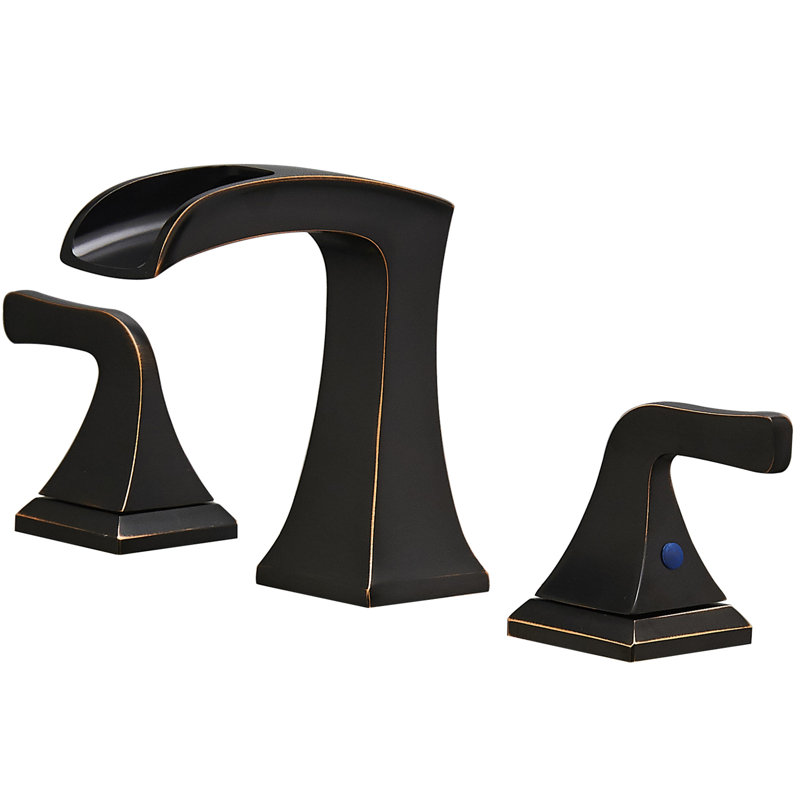 16442 Widespread Bathroom Faucet Widespread 2-handle Bathroom Faucet with Drain Assembly, Oil Rubbed Bronze