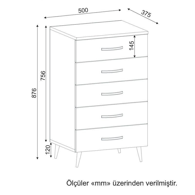 Carreon 50cm W Manufactured Wood Bedside Table, Walnut