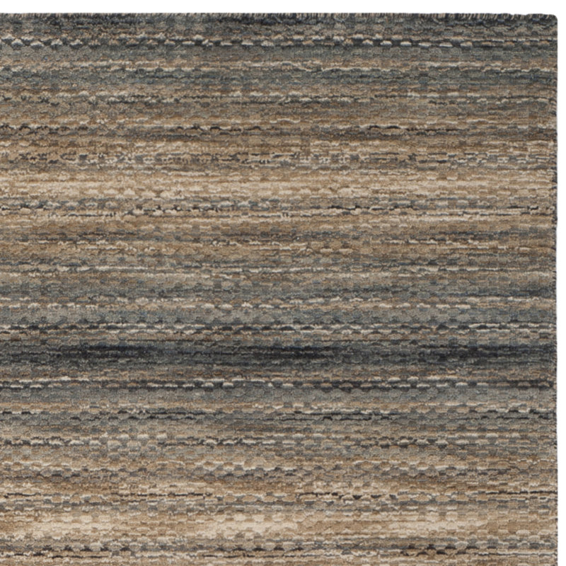 Tapis gris / brun en laine Hossain, Rectangle 3 pi x 5 pi