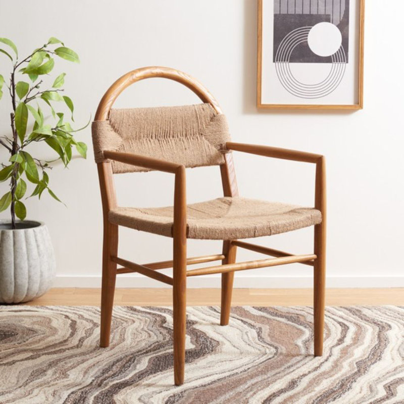 Fauteuil de salle à manger Farley, Sungkai brun