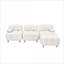 Canapés-lits | Moderne 90,6 pouces 4 places, résistant aux rayures et aux rayures pour chat de chambre à coucher | blanc cassé | Mélange de polyester