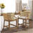 Handwoven willow barstool 25" high