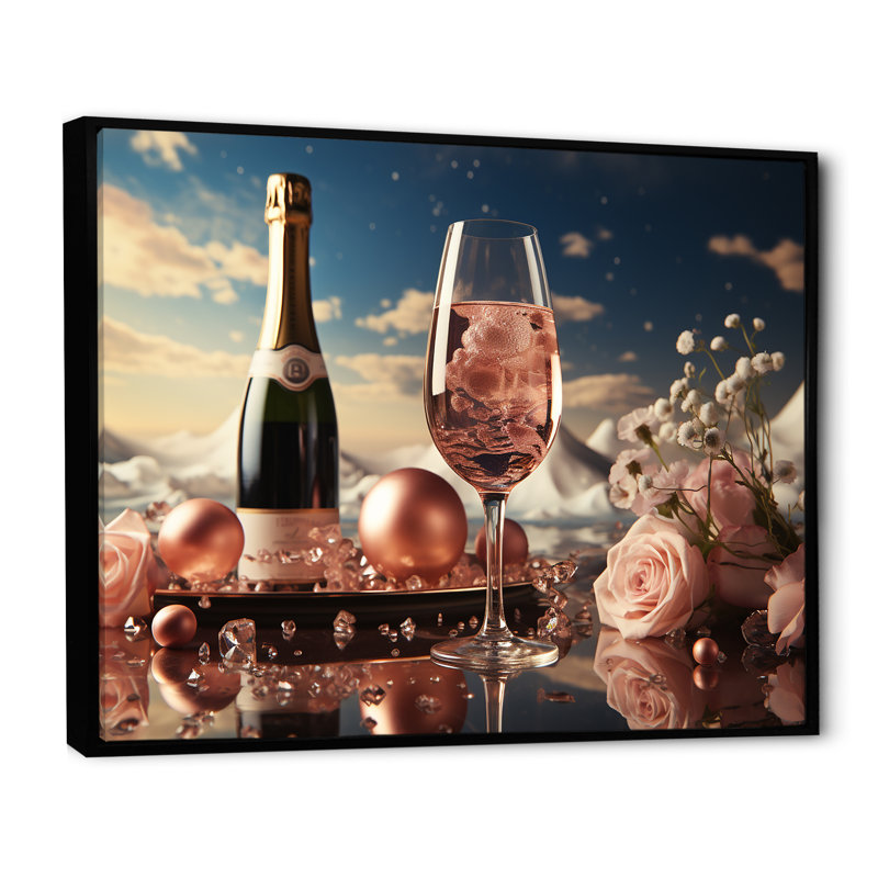 Bulles de rêves III sur toile, H 24 po x l 32 po x P 1 po, Cadre flottant noir