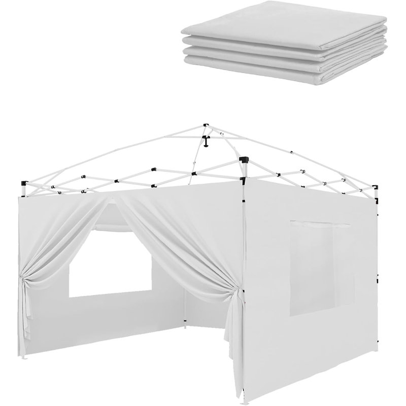 Parois latérales escamotables 10 x 10 pi, 4 pièces, Brun