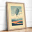 Balloon Over Mountains Retro - Framed Print-1713612481-1713612485