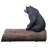 Black Bear on a Log Sculptural Bench