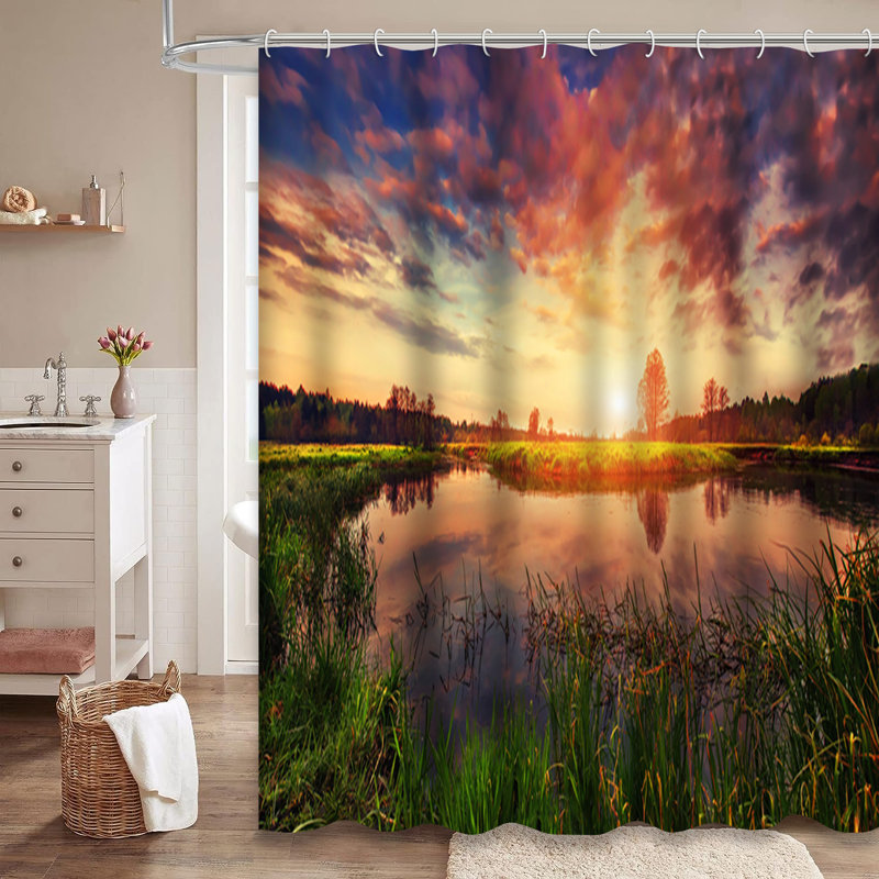 Rideau de douche Spring Landscape, L 72 po x l 72 po