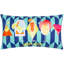 Indoor / Outdoor Abstract Blue Rectangular Cushion