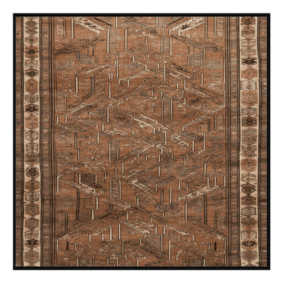 Tapis brun turc lavable à la machine