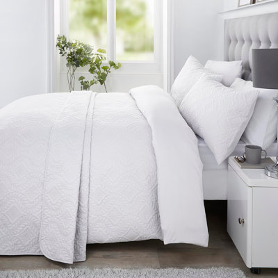 Tullu Polyester Damask Duvet Cover Set with Pillowcases