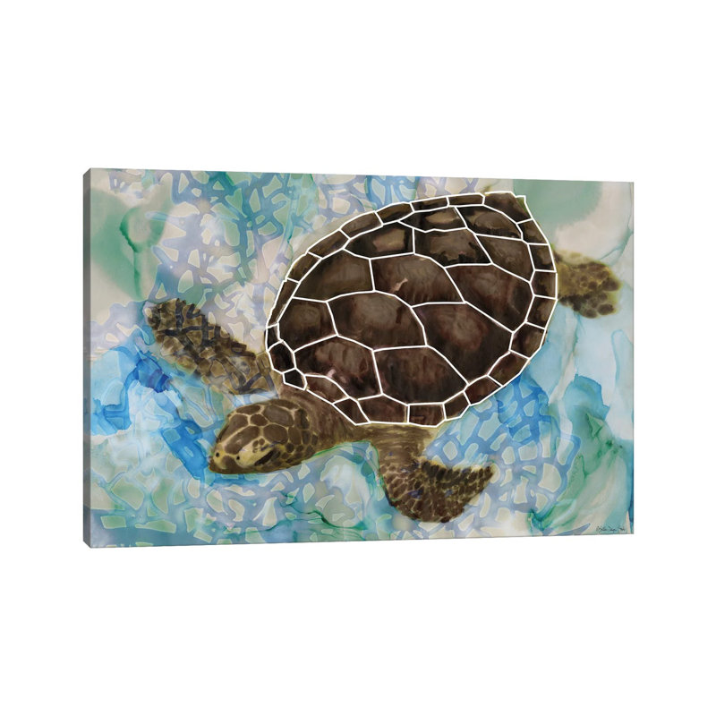 Sea Turtle Collage by Stellar Design Studio - Wrapped Canvas Gallery-Wrapped Canvas Giclée, 152.5 cm H x 101.5 cm W