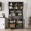 Armoire garde-manger 71 "avec station de charge et supports à vin Farmhouse 71"