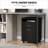 Storage Cabinet, Mobile Printer Stand with Drawer &amp; Cabinet, Nordic Minimalist | Black | MDF-1528162040