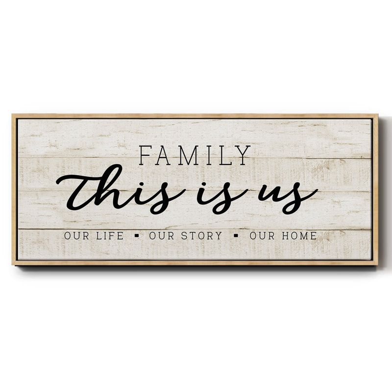 This is Us- Framed Canvas, 12" H x 30" W