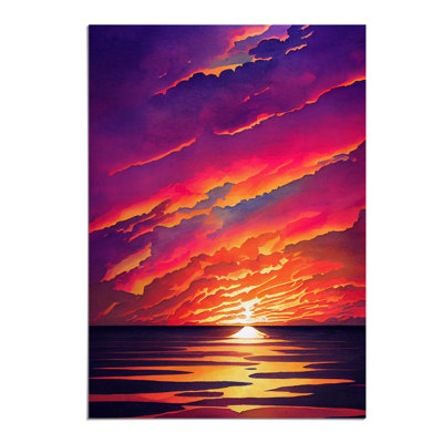 Beauteous Ocean Sunset - Wall Art