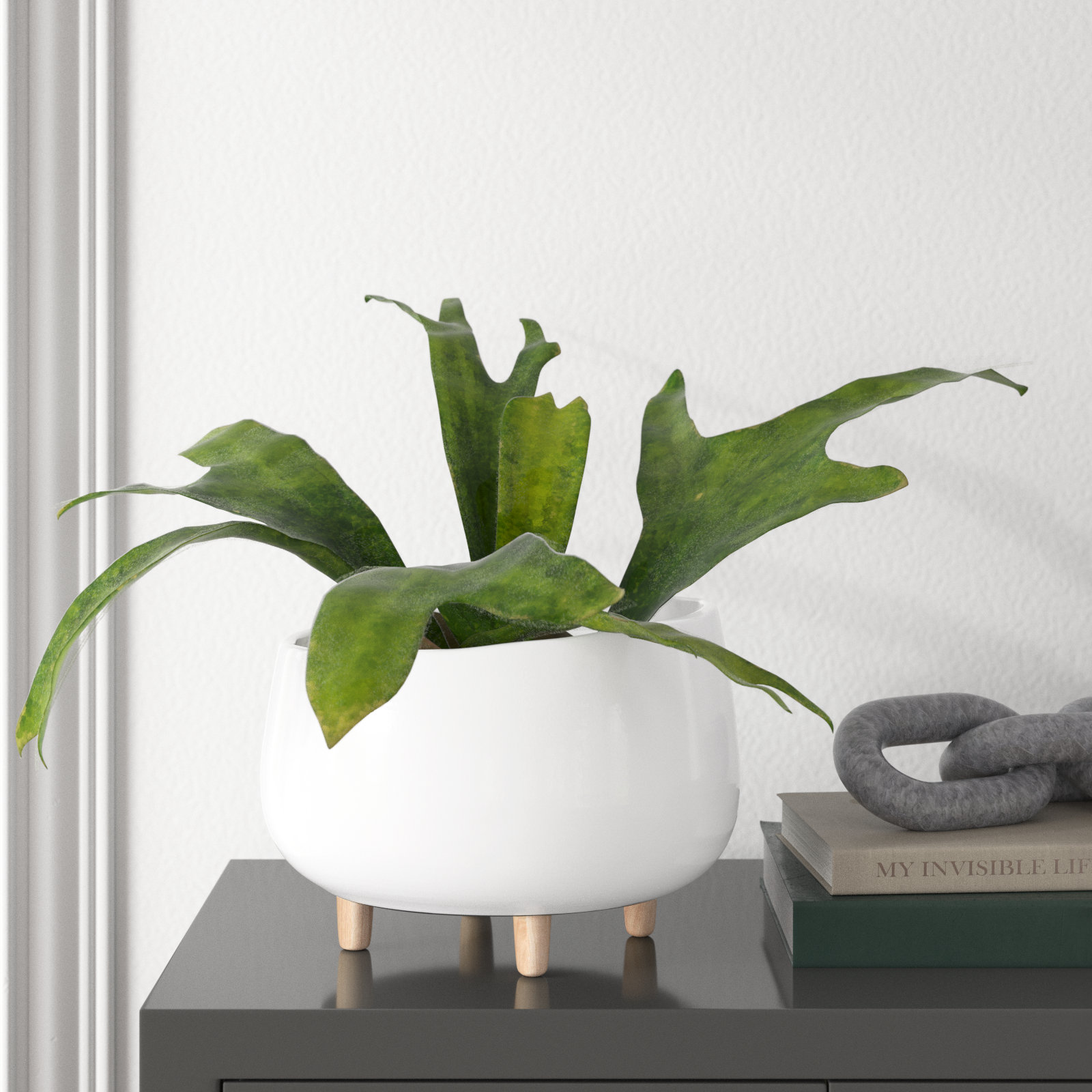 Keane 13" Ceramic Pot Planter, 7.68" H x 12.4" W x 12.4" D