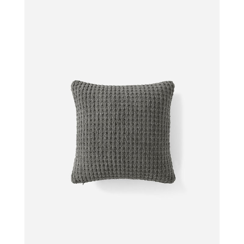 Snug Square Pillow Cover & Insert, Granite