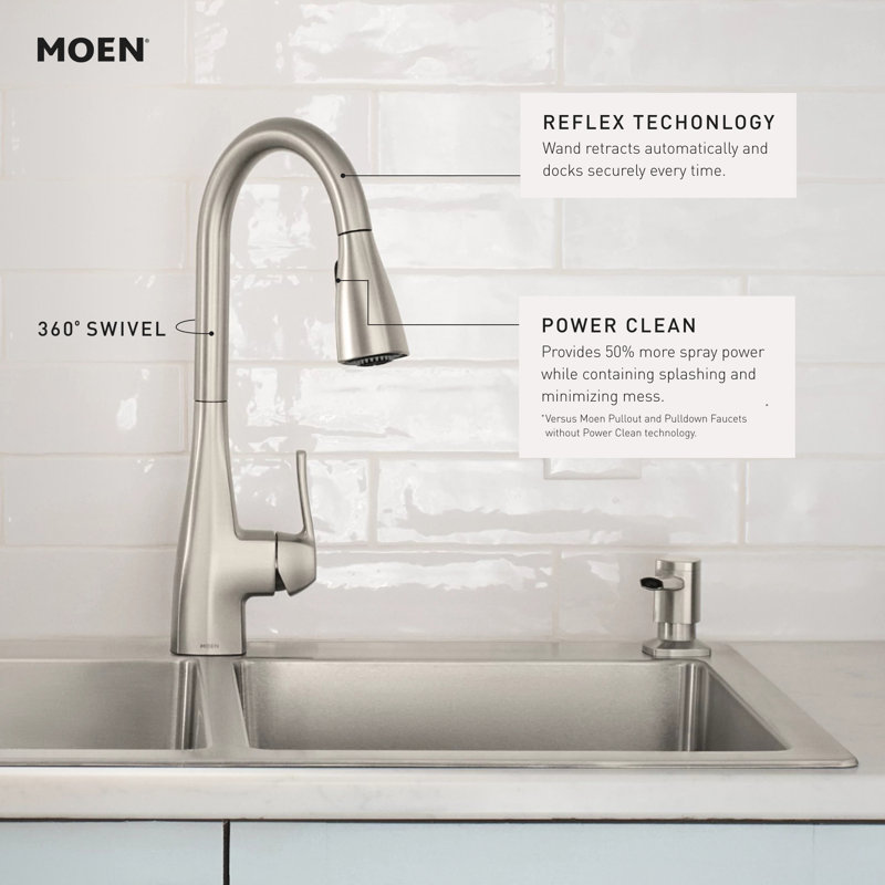 Robinet de cuisine Moen Kiran, Acier Inoxydable