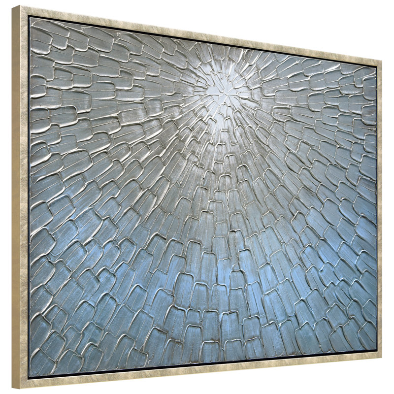 Art mural sur toile bleu texturé éthéré