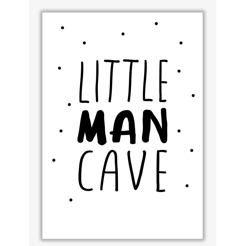 Little Man Cave Dots - Print, No Frame, 85 cm H x 60 cm W x 1 cm D