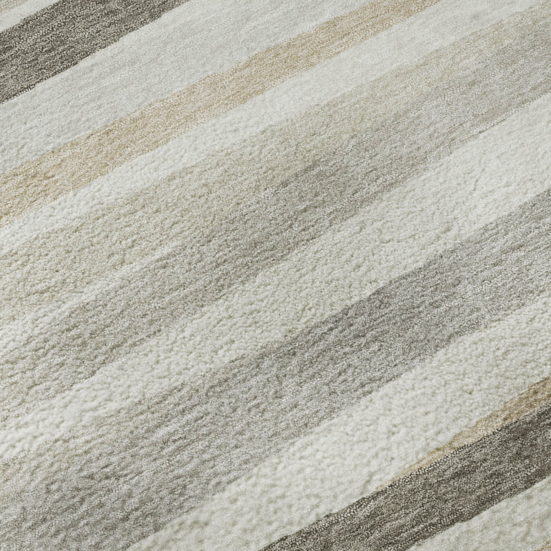 Premium Machine Washable Natoma AMF997 Stripes Rug, Rectangle 10 pi x 14 pi