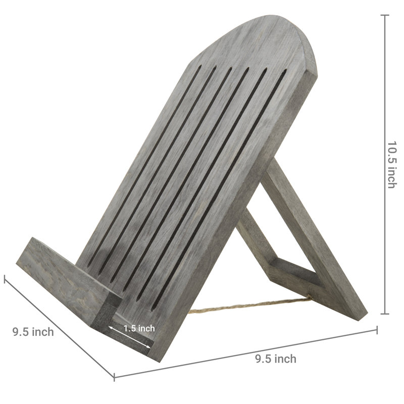 19 cm H Solid Wood Book Stand