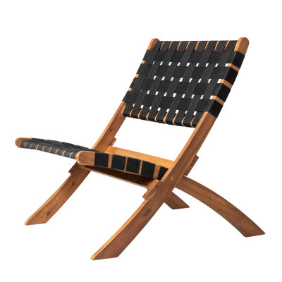 Jalieah Patio Sense Sava Folding Chair, Low Slung Portable Seating ,Solid Acacia Wood ,indoor-outdoor by Corrigan Studio