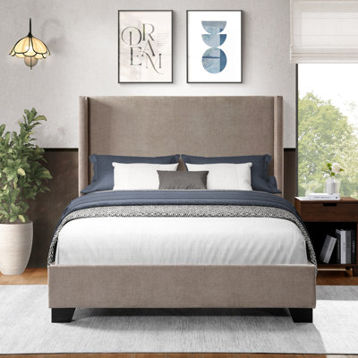 Reinette Upholstered Wingback Platform Bed