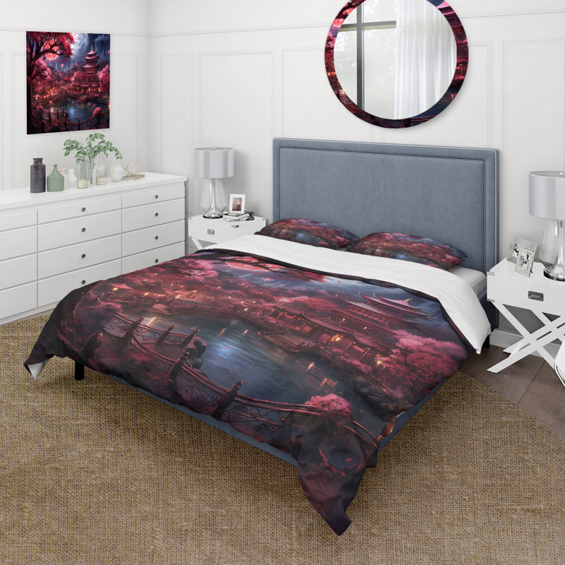Ensemble de housse de couette en microfibre / polyester Japon Land Of The Samurai III Bedding