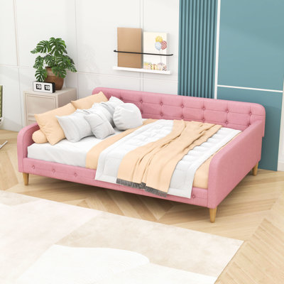Upholstered Daybed with Support Legs