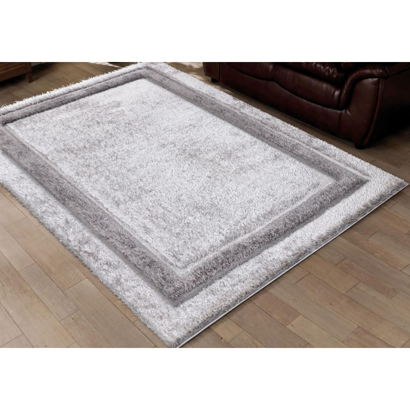 Avey Soild Colour Shag Area Rug, Rectangle 80cm x 150cm