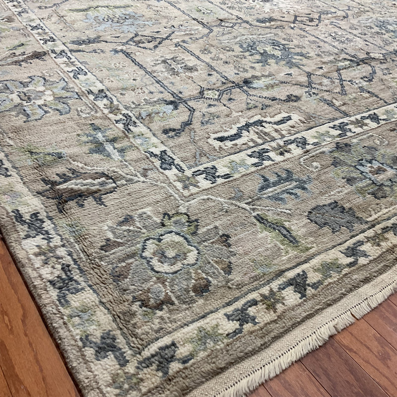Hand Knotted Wool Geometric Rug