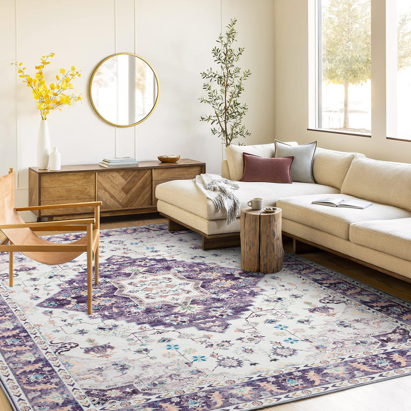 Sharone Washable Indoor Rug, Rectangle 6' x 9'