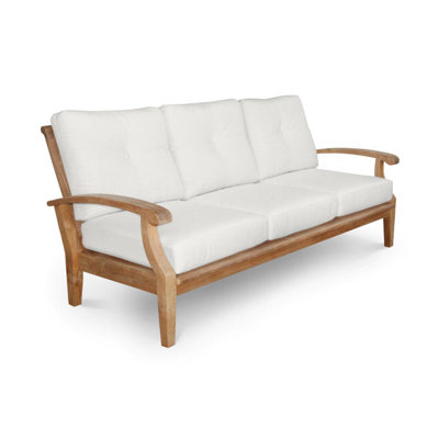 Lowery 81.5'' Wide Teak Patio Sofa with Sunbrella® Cushions