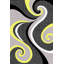 Tapis abstrait gris / jaune Mccampbell-32514789
